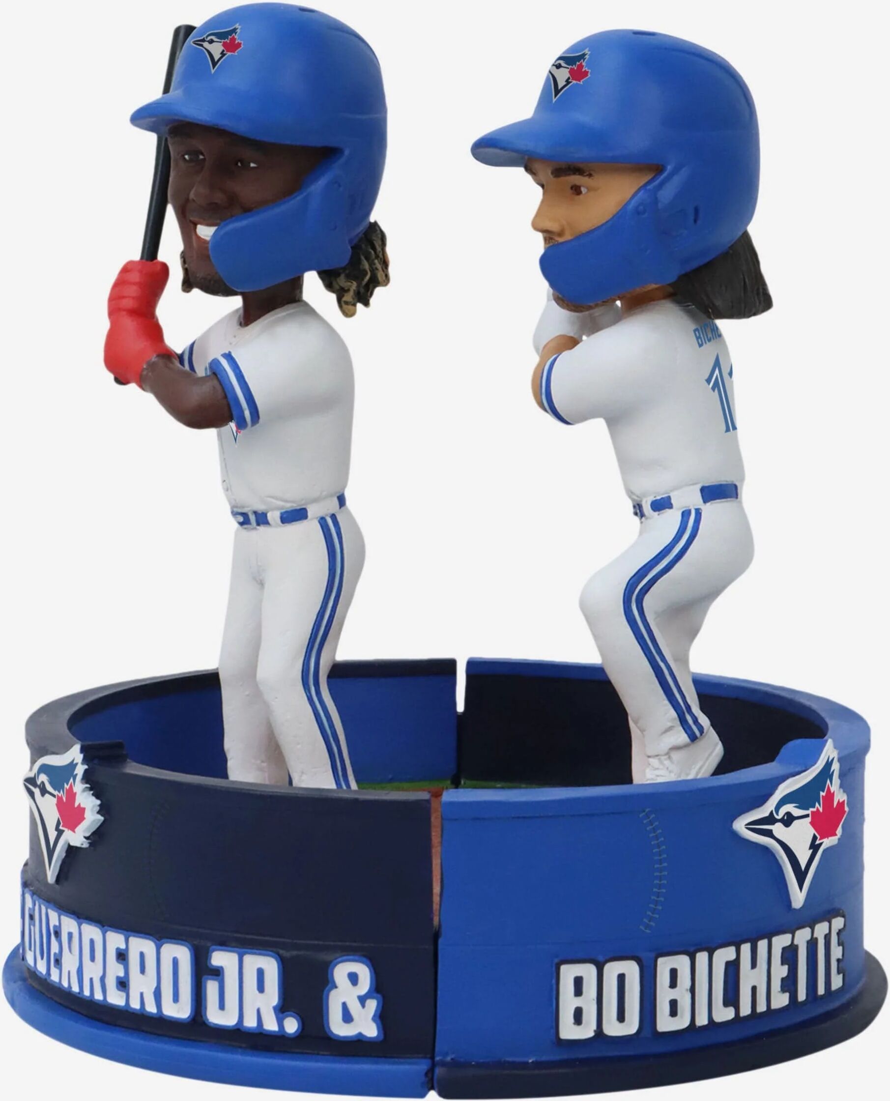 FOCO Vladimir Guererro Jr & Bo Bichette Toronto Blue Jays Hinged Base Dual Bobblehead -