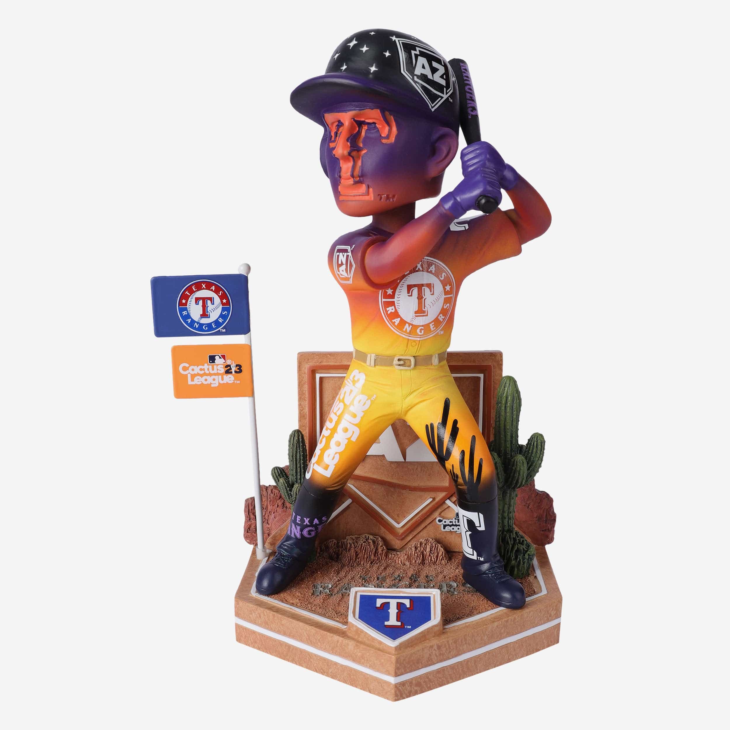 FOCO Texas Rangers Cactus League Bobbles On Parade Bobblehead -