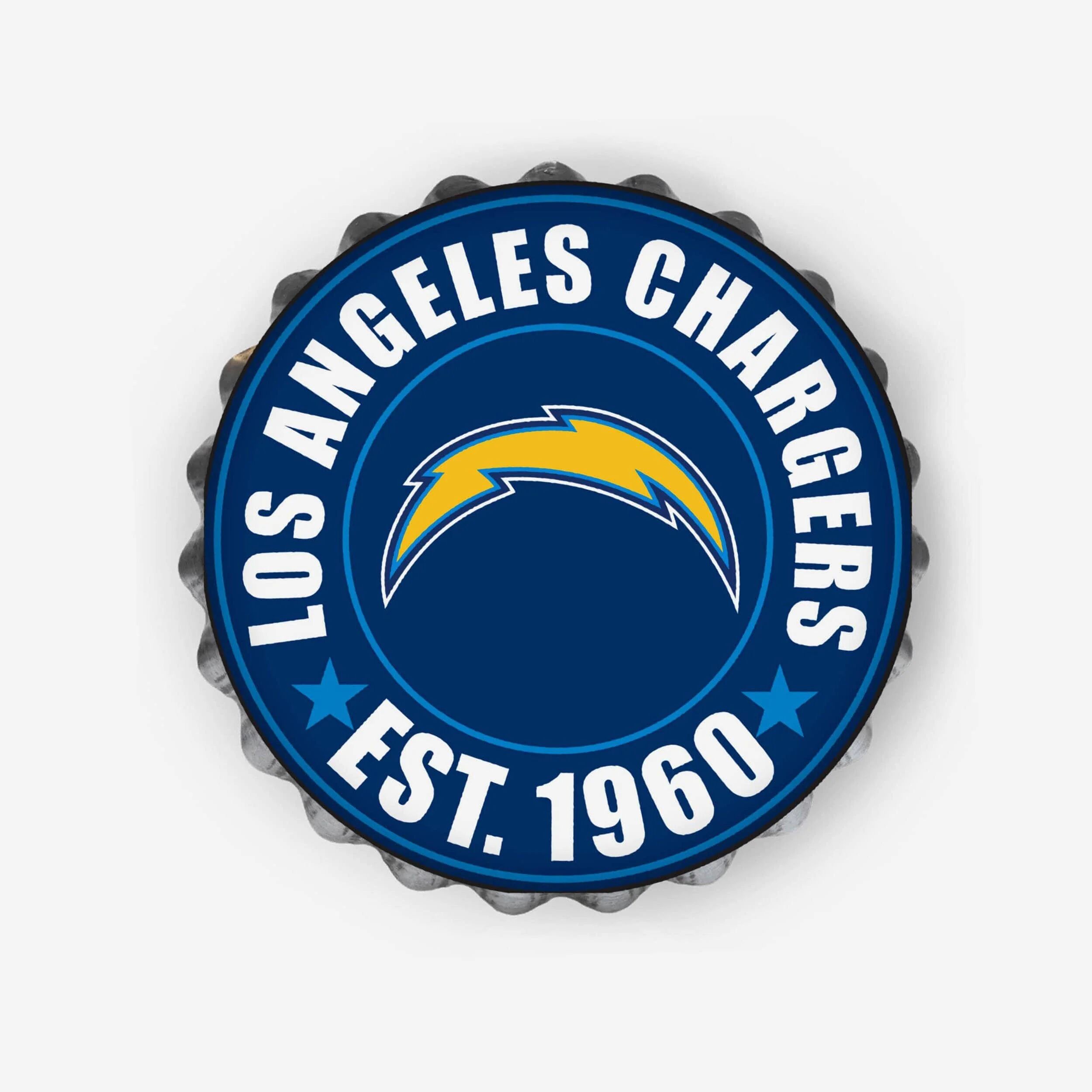 FOCO Los Angeles Chargers Bottle Cap Wall Sign -