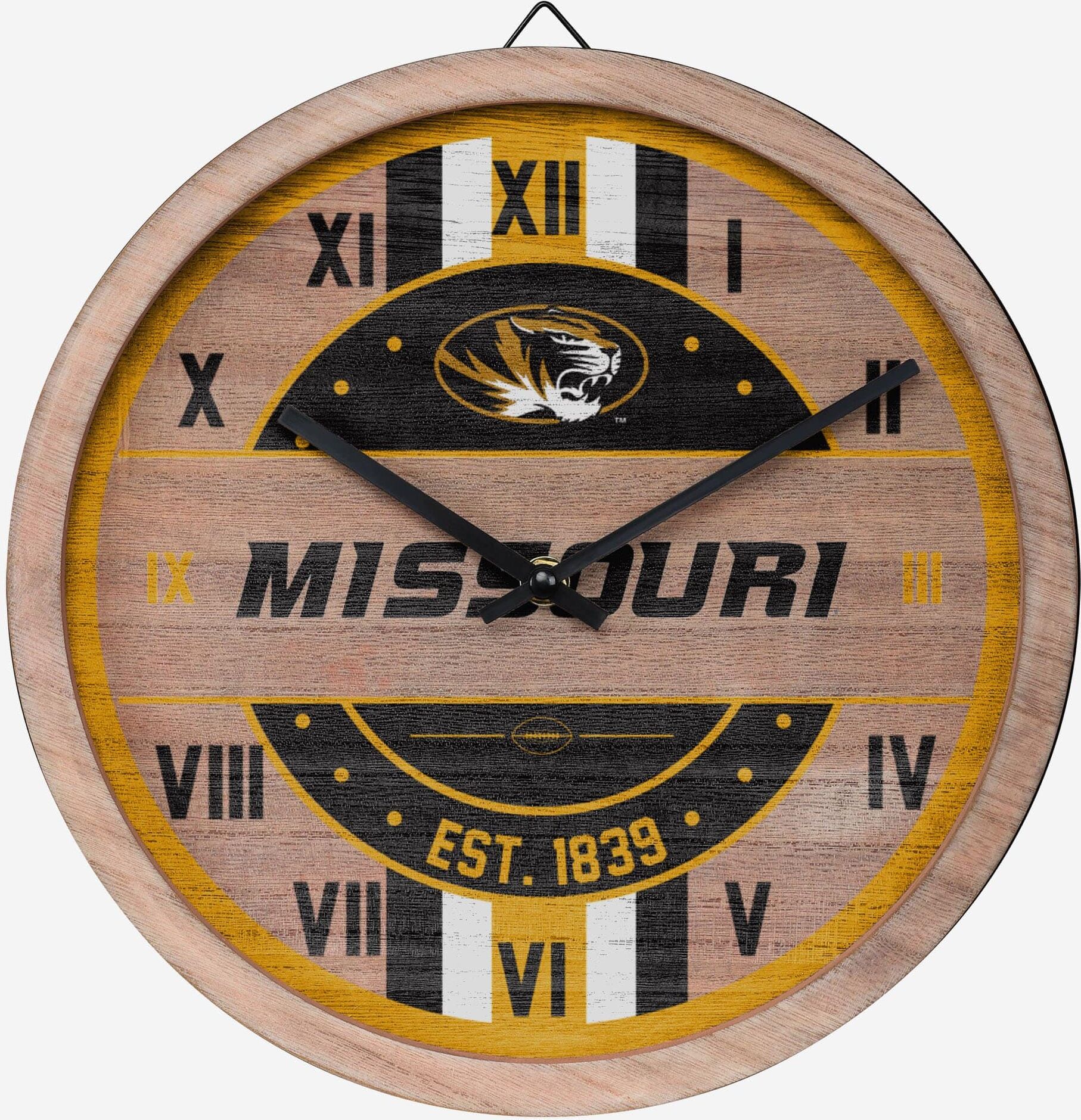 FOCO Missouri Tigers Barrel Wall Clock -