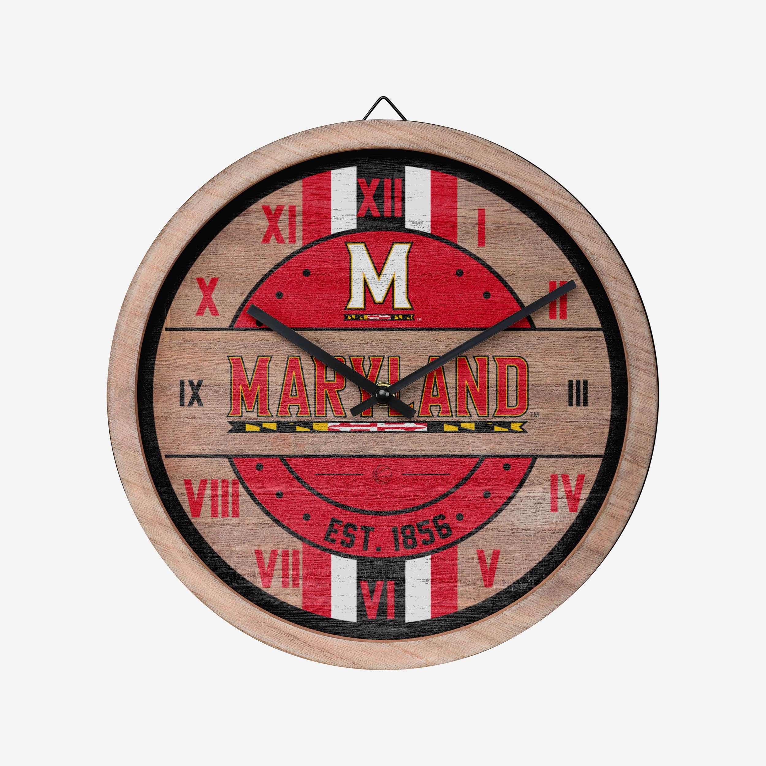 FOCO Maryland Terrapins Barrel Wall Clock -