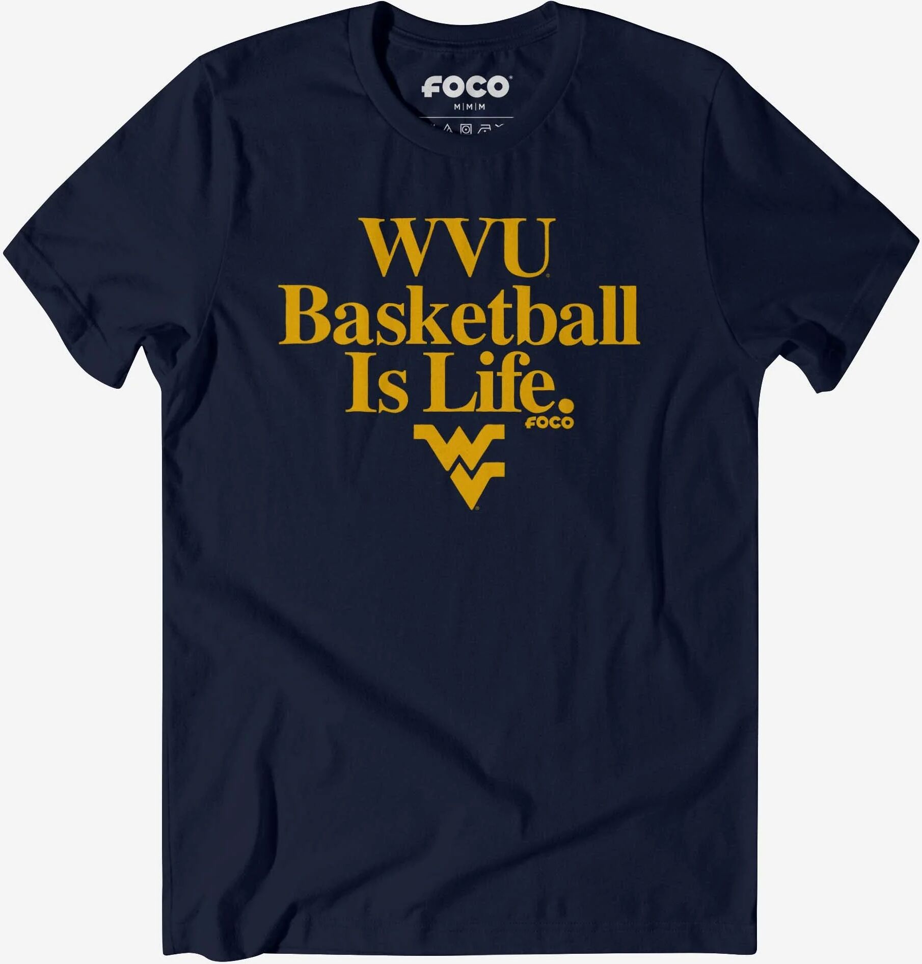 FOCO West Virginia Mountaineers Basketball is Life T-Shirt - M - Men