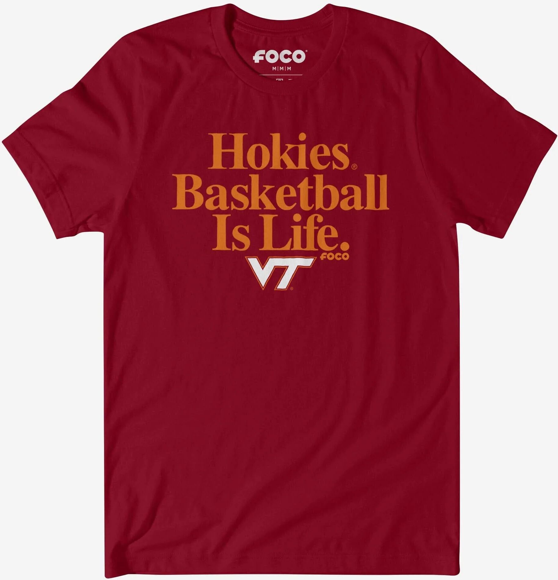 FOCO Virginia Tech Hokies Basketball is Life T-Shirt - M - Men