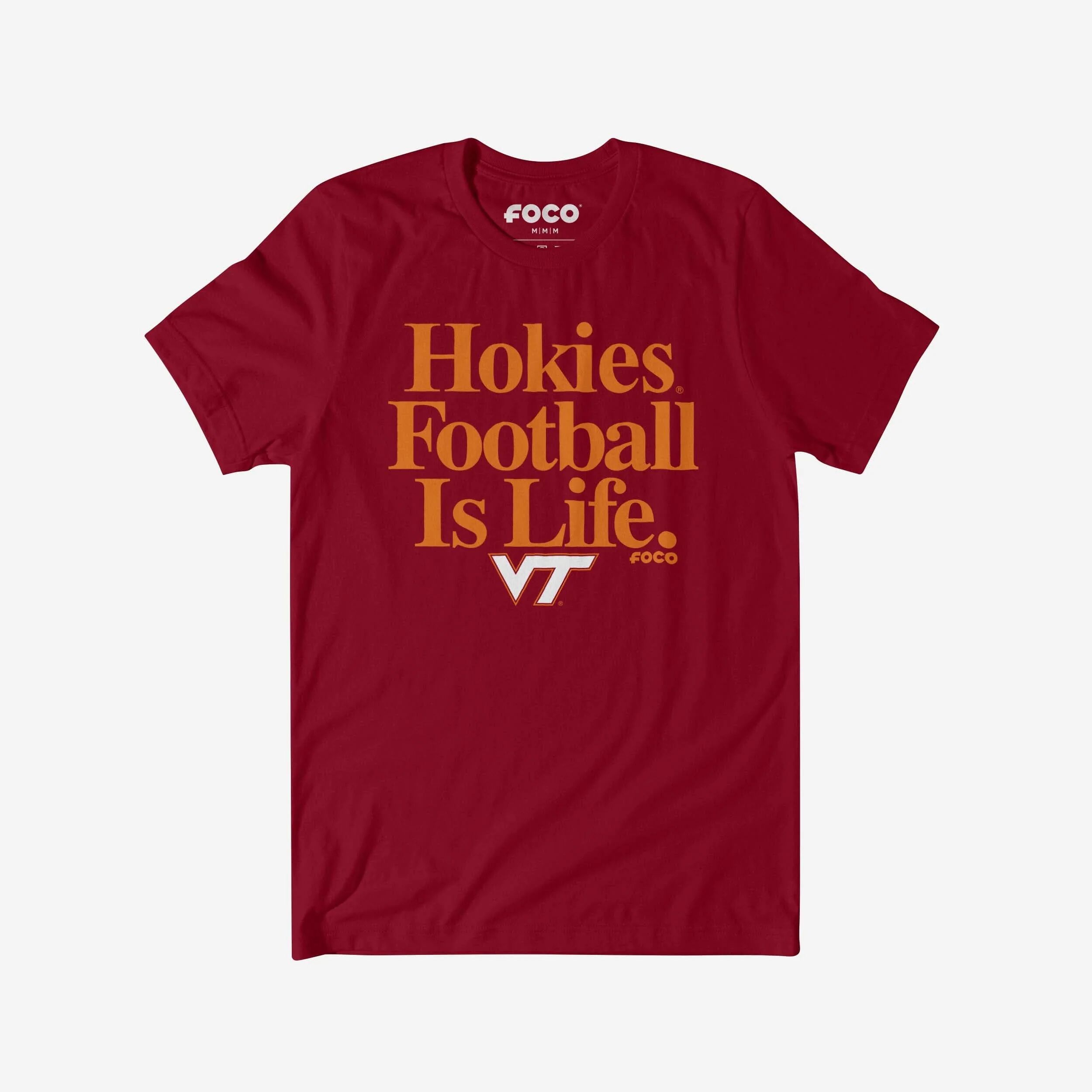 FOCO Virginia Tech Hokies Football is Life T-Shirt - 3XL - Men