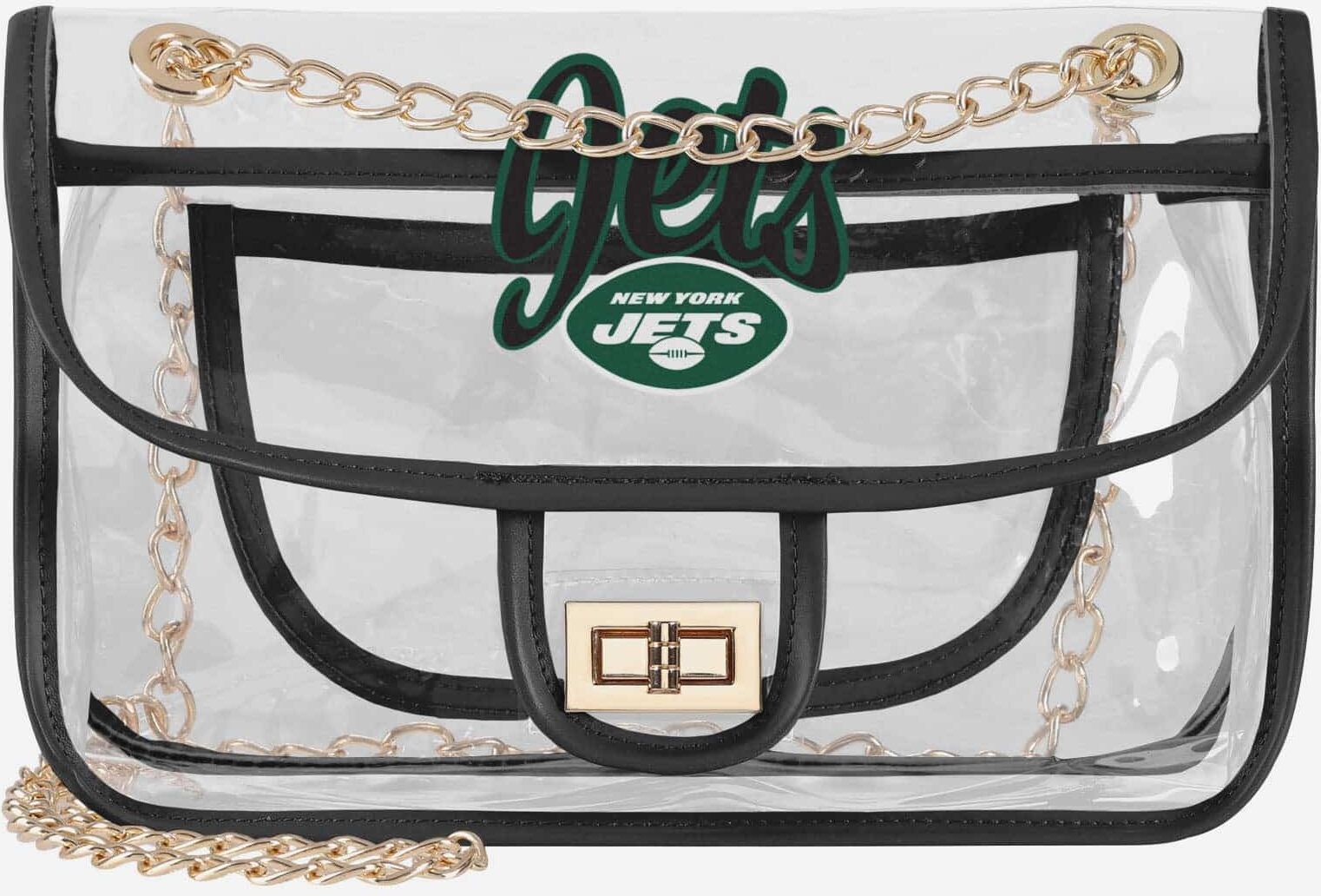 FOCO New York Jets Clear Crossbody Chain Bag - Women