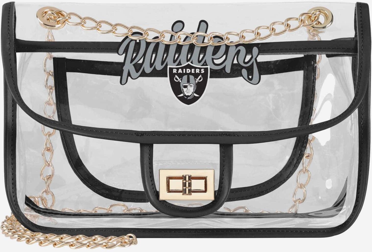 FOCO Las Vegas Raiders Clear Crossbody Chain Bag - Women