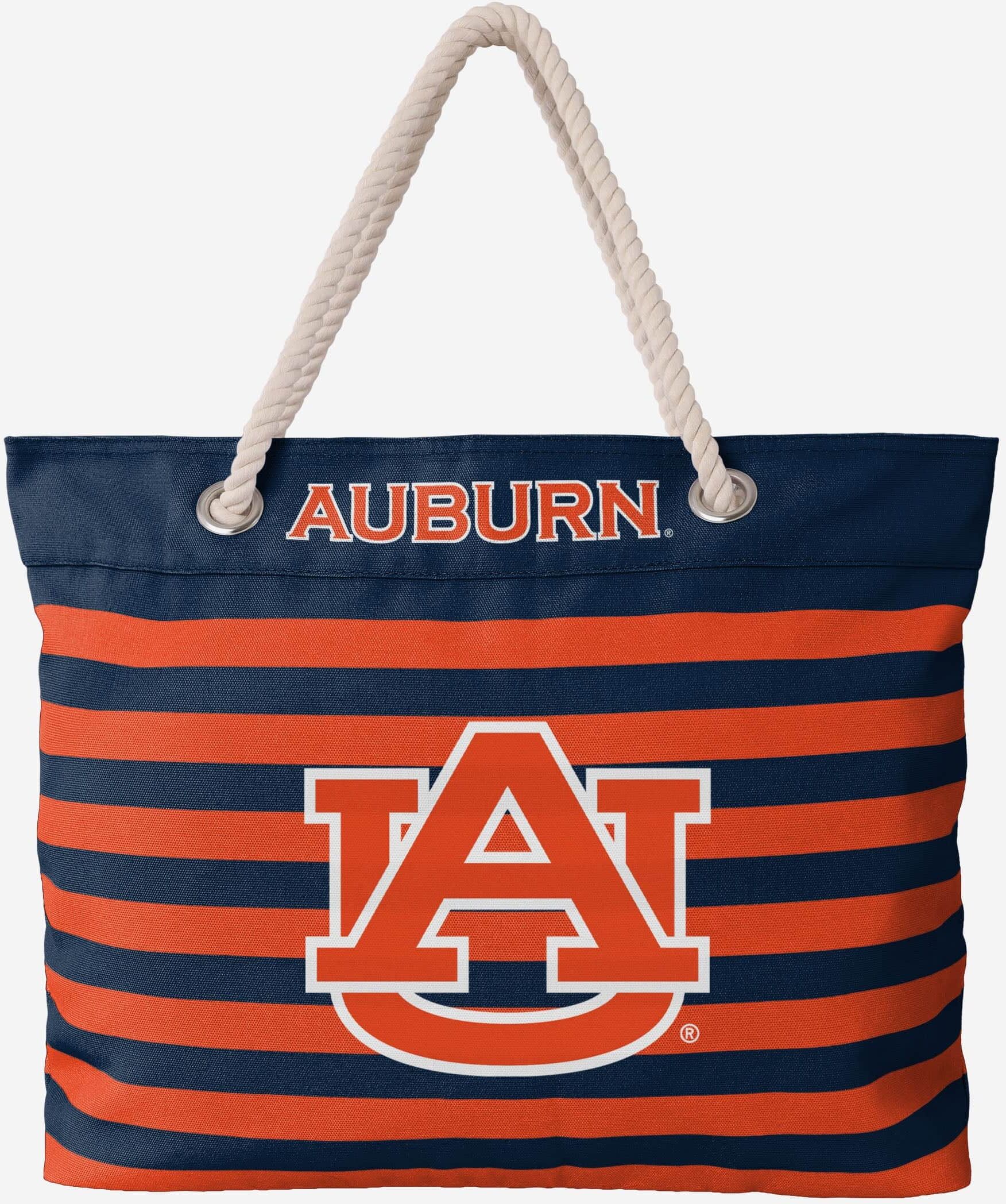 FOCO Auburn Tigers Nautical Stripe Tote Bag - Women