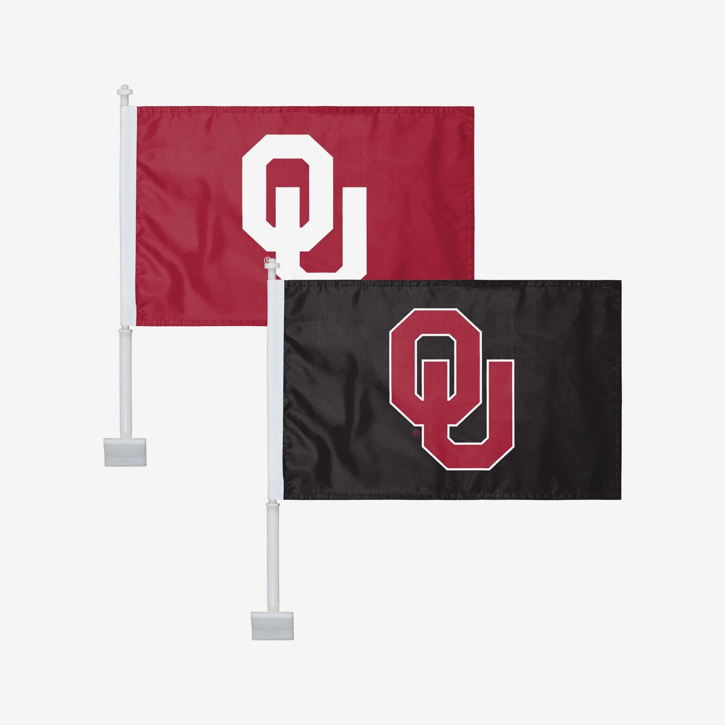 FOCO Oklahoma Sooners 2 Pack Solid Car Flag -