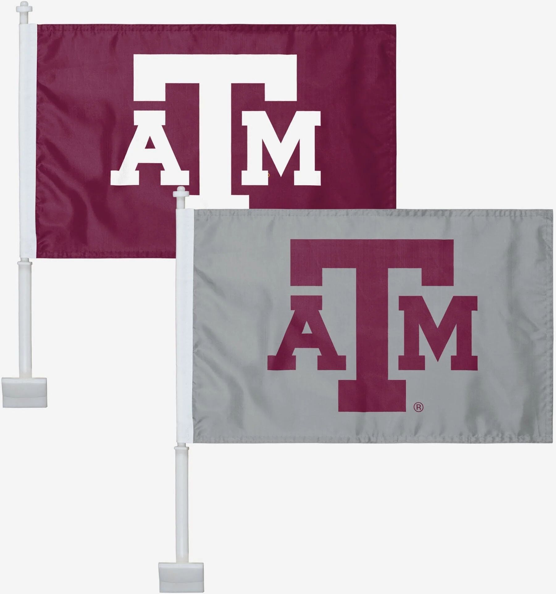 FOCO Texas A&M Aggies 2 Pack Solid Car Flag -