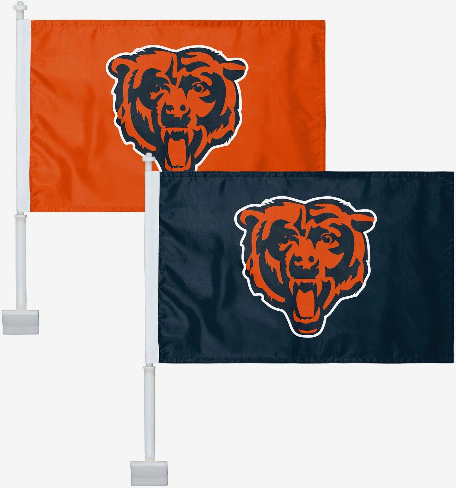 FOCO Chicago Bears 2 Pack Solid Car Flag -