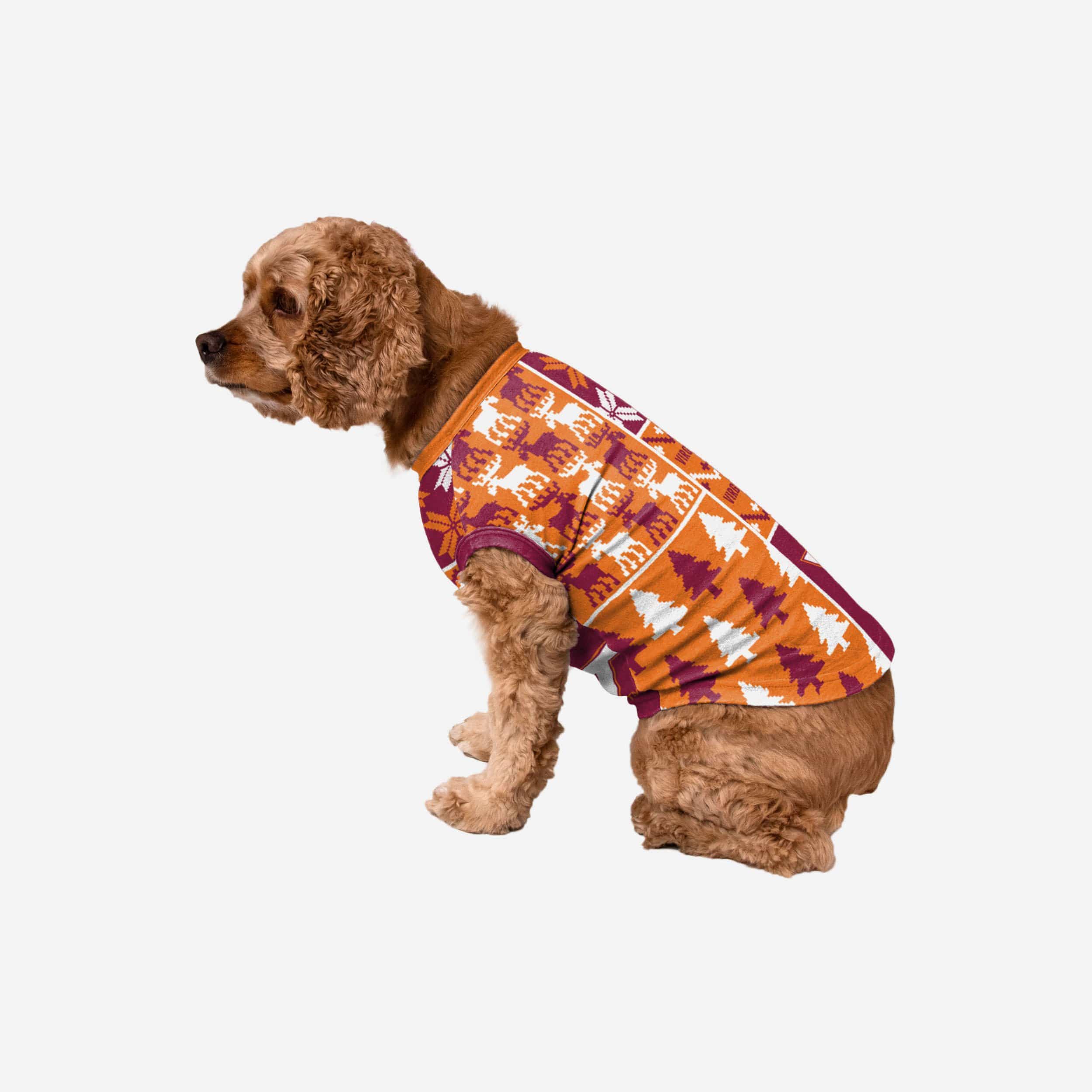 FOCO Virginia Tech Hokies Busy Block Dog Sweater - XL -
