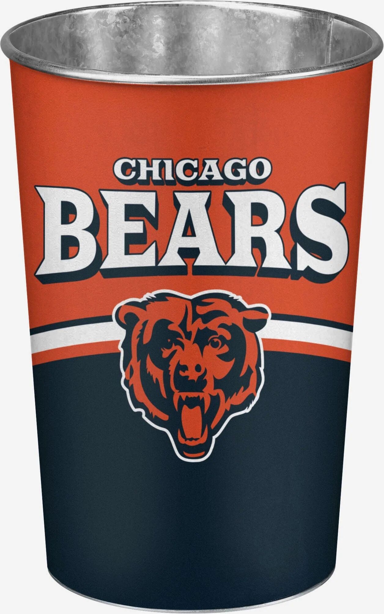 FOCO Chicago Bears Team Stripe Trash Can -