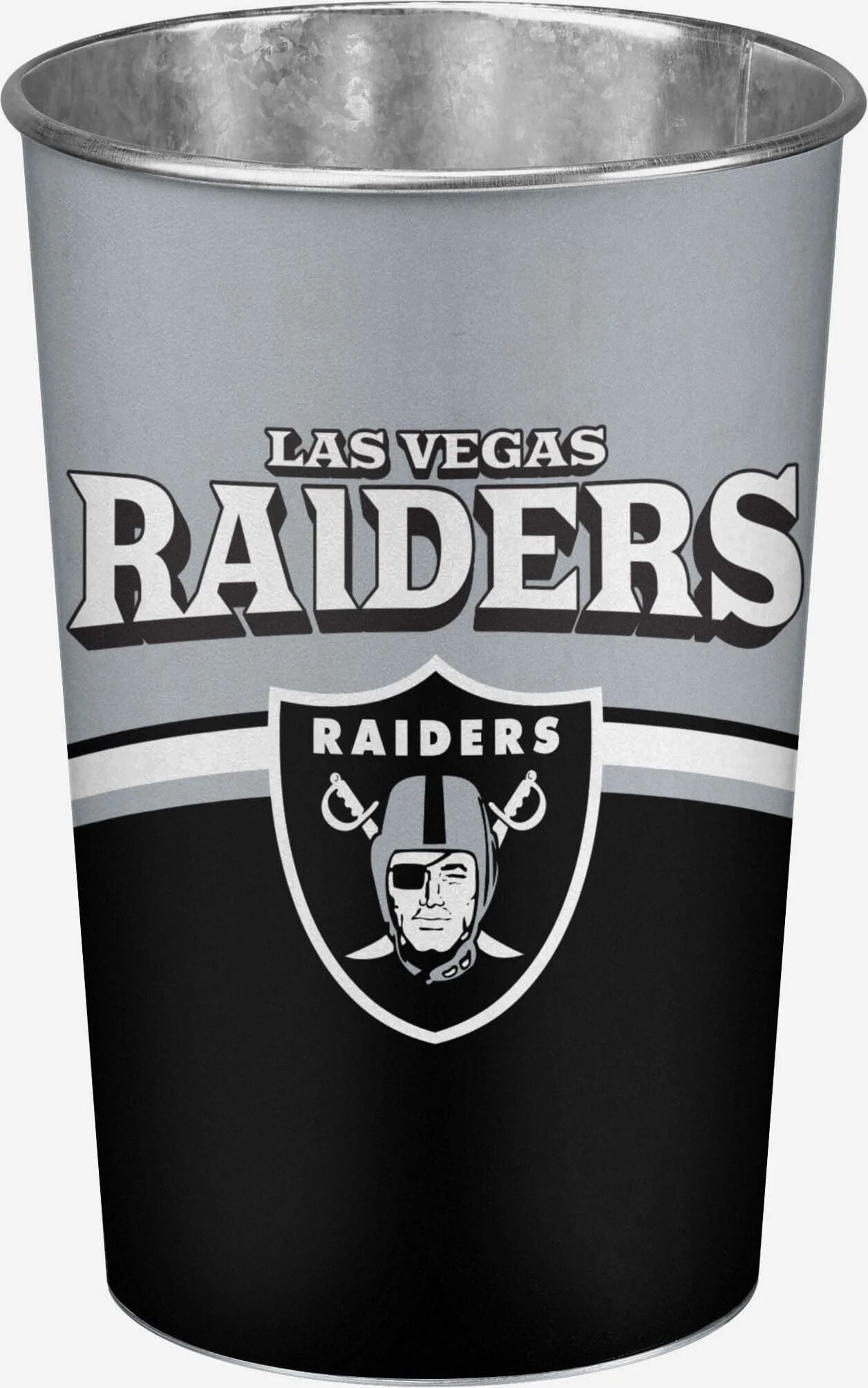 FOCO Las Vegas Raiders Team Stripe Trash Can -