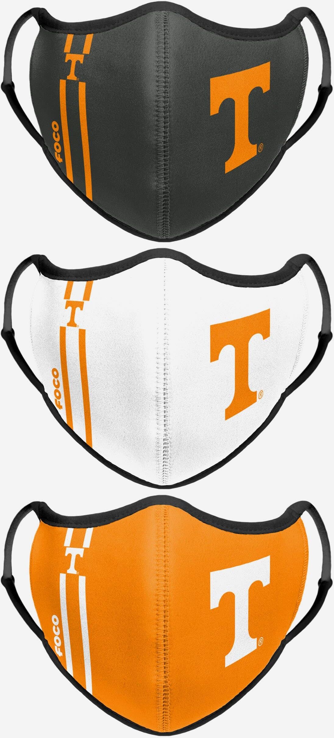 FOCO Tennessee Volunteers Sport 3 Pack Face Cover - Unisex