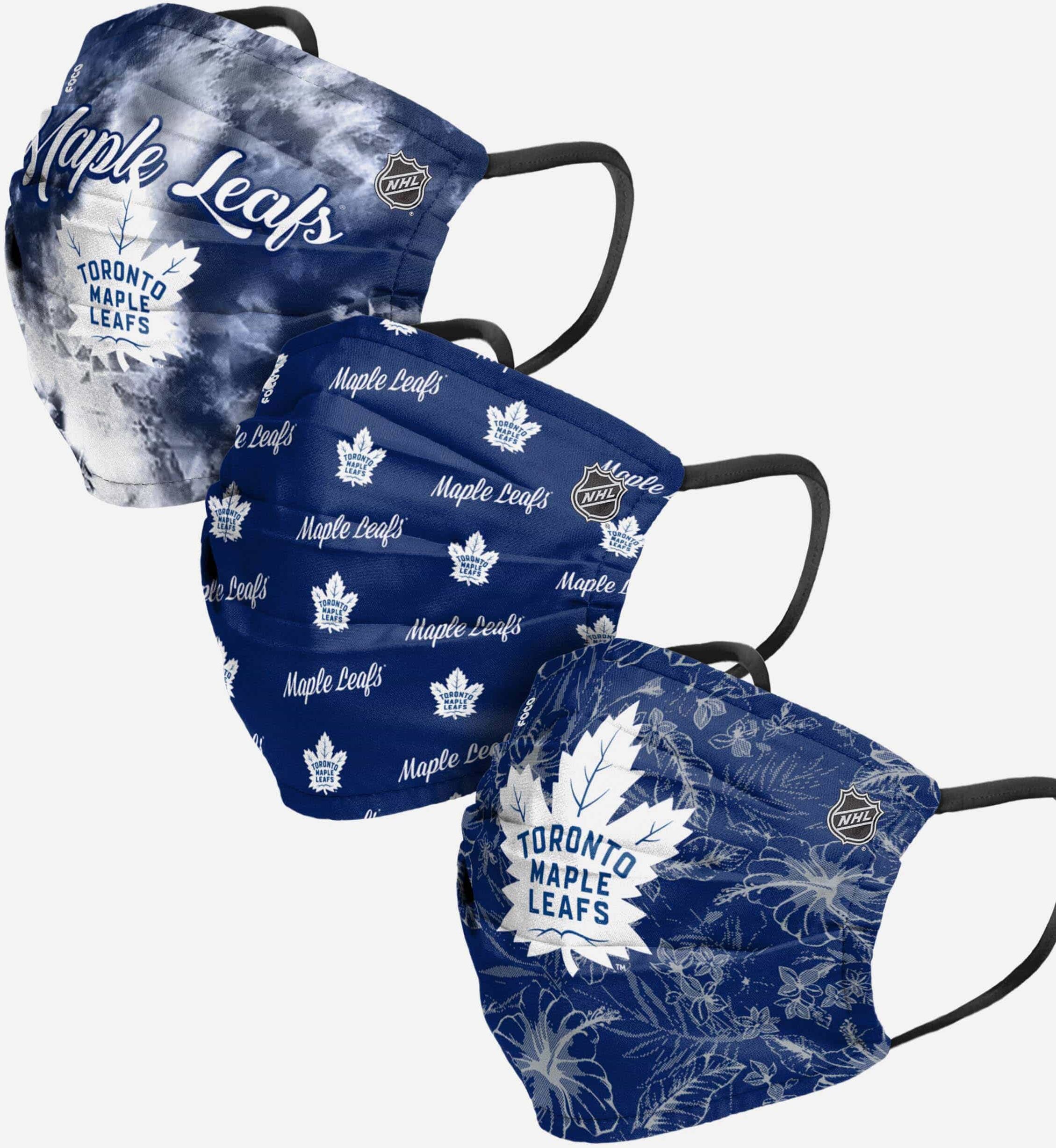 FOCO Toronto Maple Leafs Womens Matchday 3 Pack Face Cover - Women