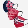 FOCO St Louis Cardinals Matchday 3 Pack Face Cover - Youth - Men