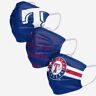 FOCO Texas Rangers Matchday 3 Pack Face Cover - Men