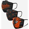 FOCO Baltimore Orioles 3 Pack Face Cover - Youth - Unisex