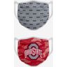 FOCO Ohio State Buckeyes Clutch 2 Pack Face Cover - Unisex