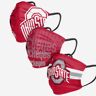 FOCO Ohio State Buckeyes Matchday 3 Pack Face Cover - Youth - Men