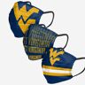 FOCO West Virginia Mountaineers Matchday 3 Pack Face Cover - Youth - Men