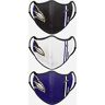 FOCO Baltimore Ravens Sport 3 Pack Face Cover - Unisex