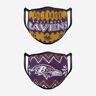 FOCO Baltimore Ravens Knit 2 Pack Face Cover - Men