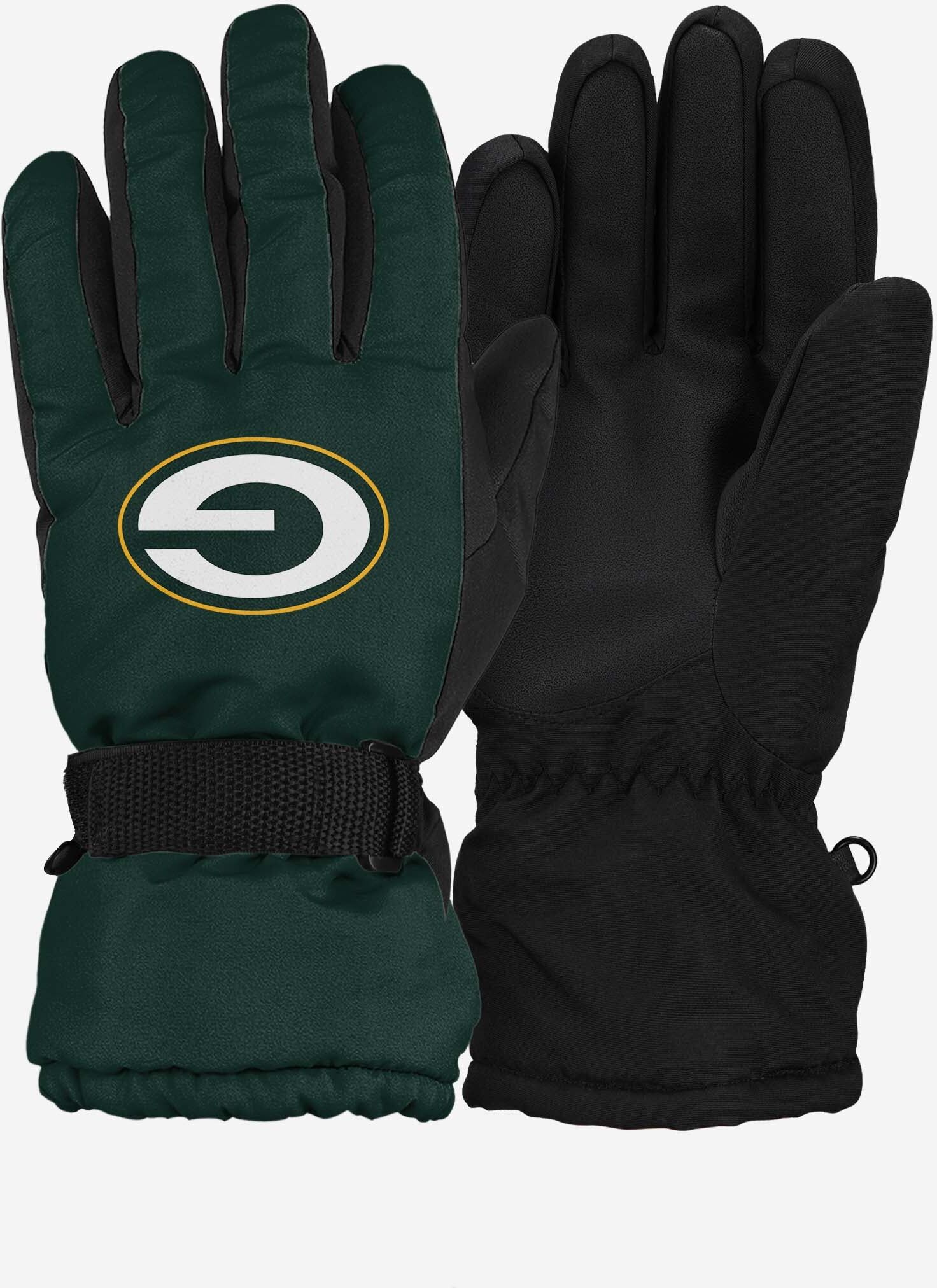 FOCO Green Bay Packers Big Logo Insulated Gloves - S/M - Unisex