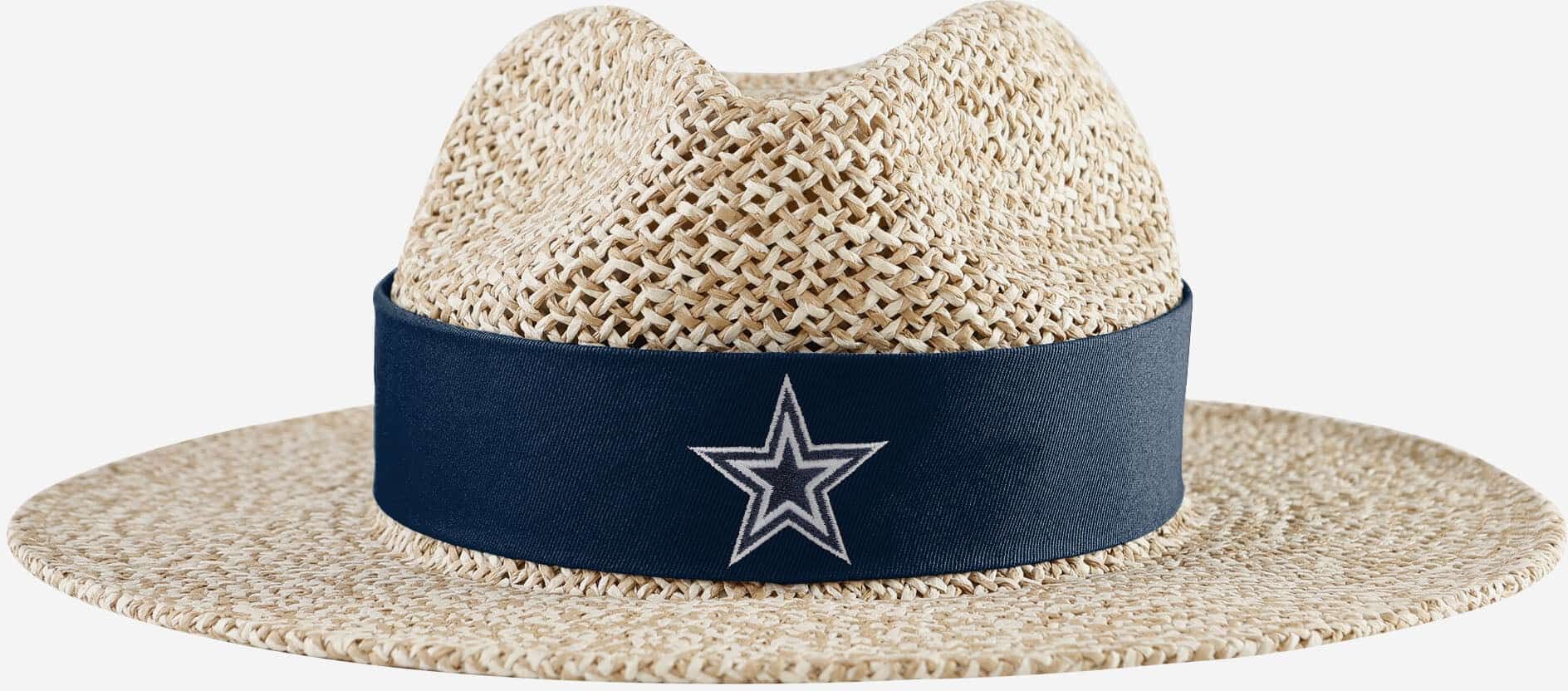 FOCO Dallas Cowboys Band Straw Hat - Unisex