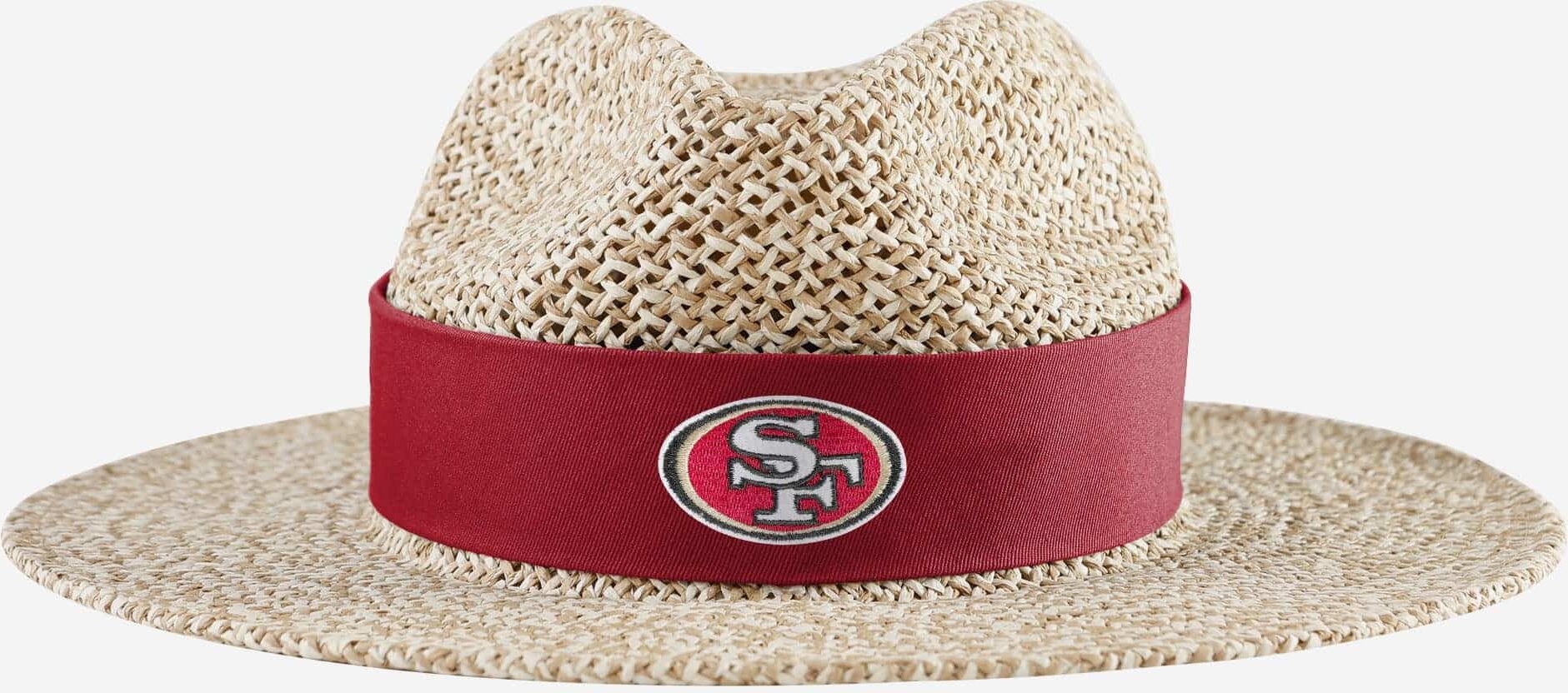 FOCO San Francisco 49ers Band Straw Hat - Unisex