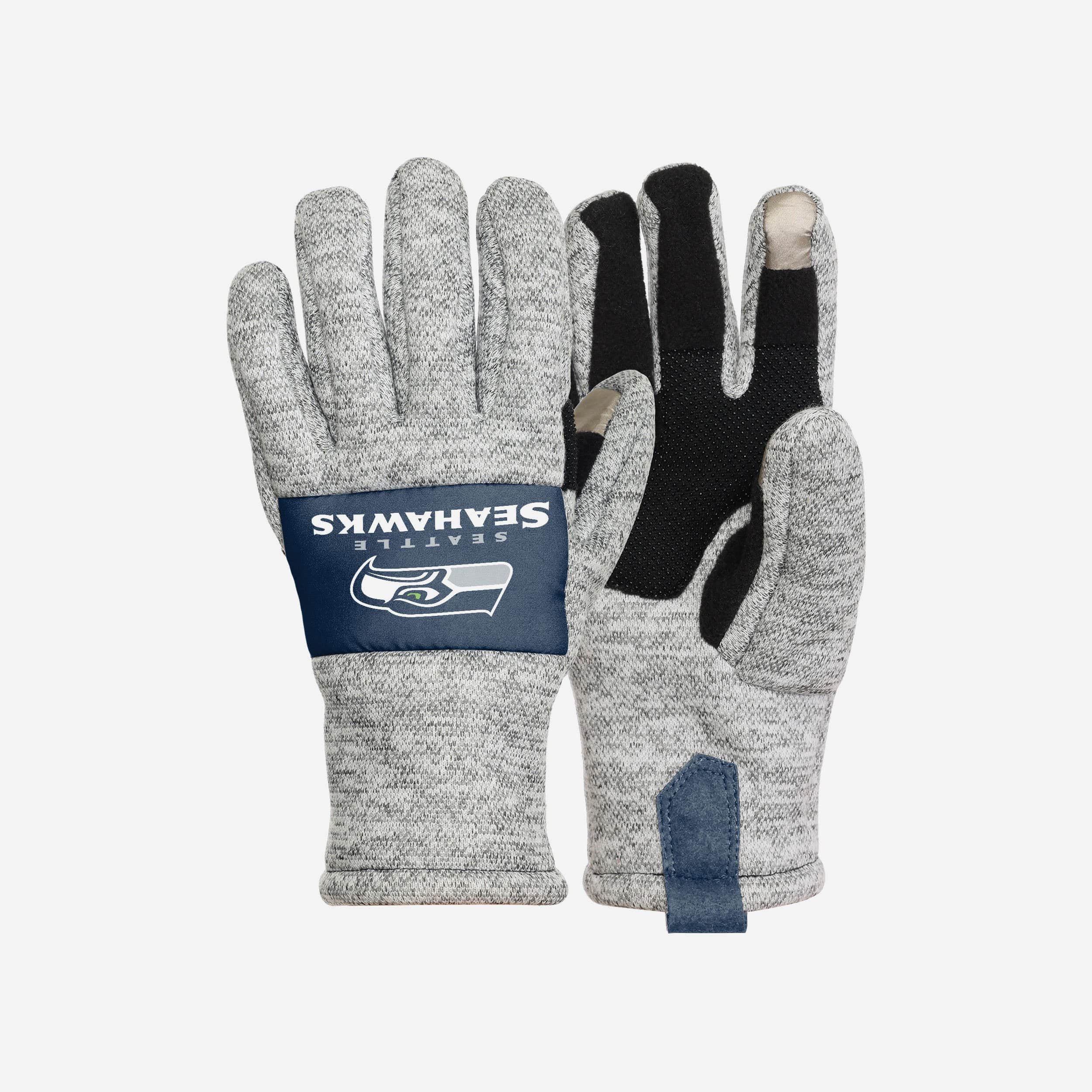 FOCO Seattle Seahawks Heather Grey Insulated Gloves - L/XL - Unisex