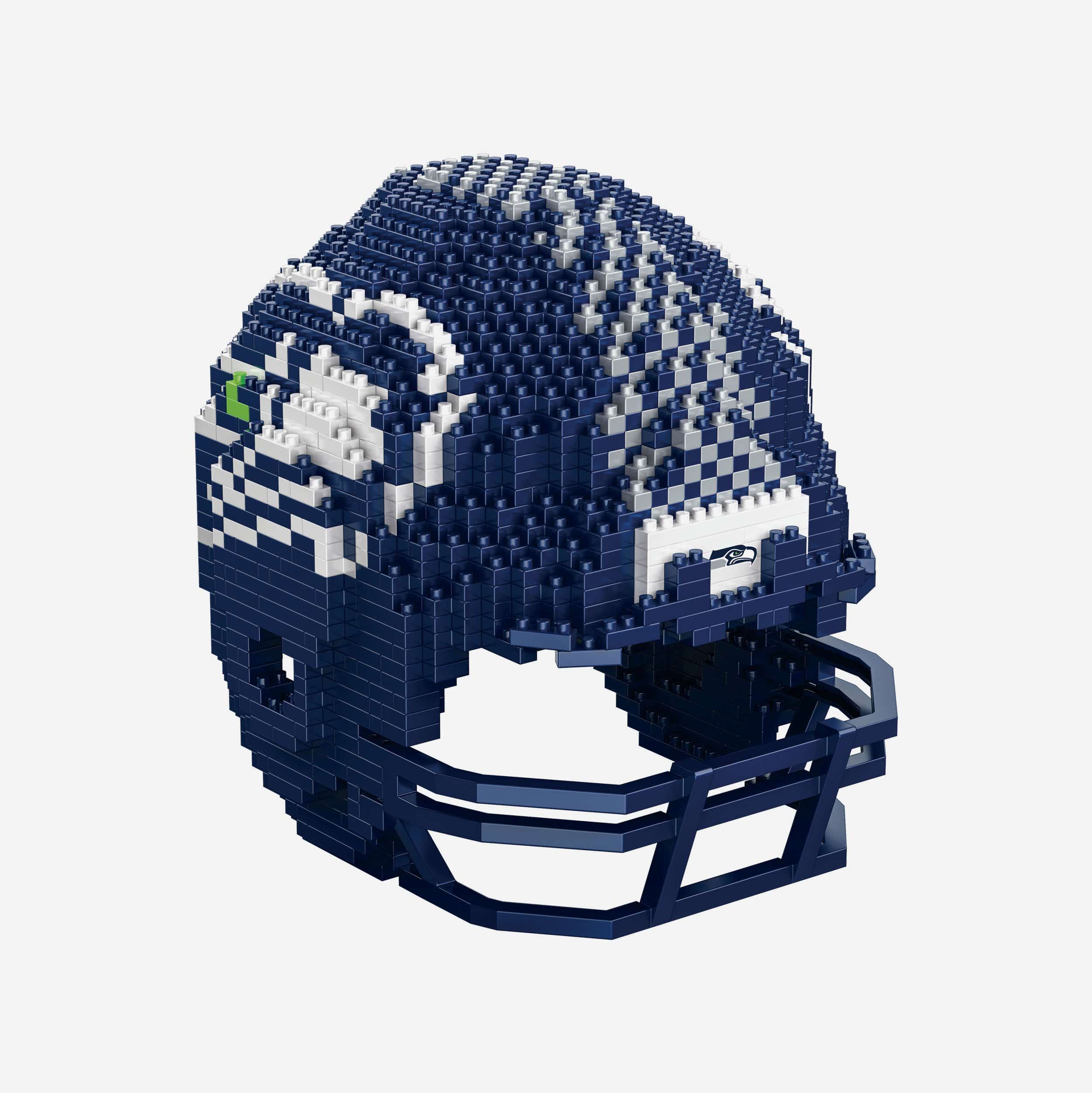 FOCO Seattle Seahawks Replica BRXLZ Mini Helmet -