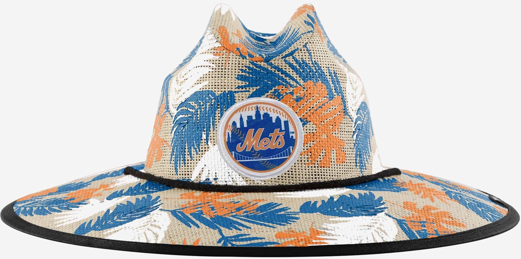 FOCO New York Mets Floral Printed Straw Hat - Unisex