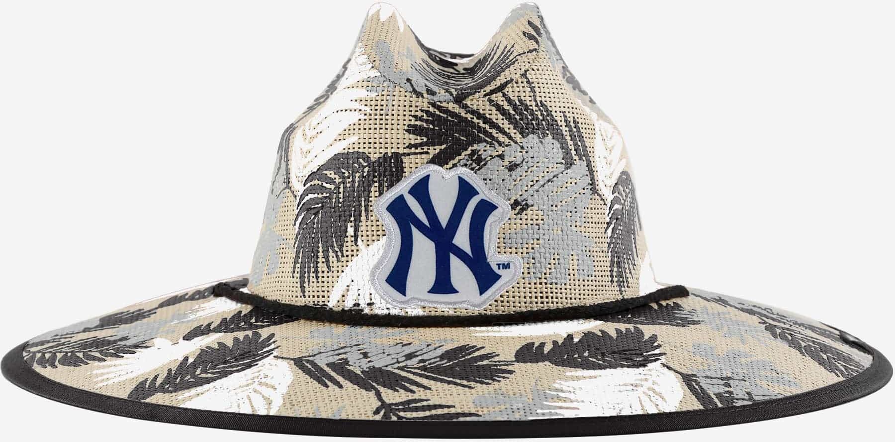 FOCO New York Yankees Floral Printed Straw Hat - Unisex