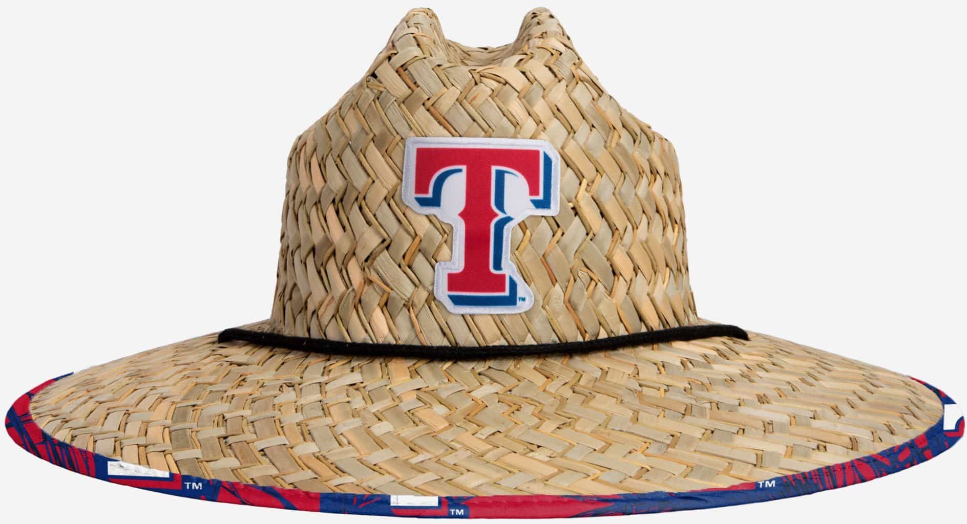 FOCO Texas Rangers Floral Straw Hat - Men