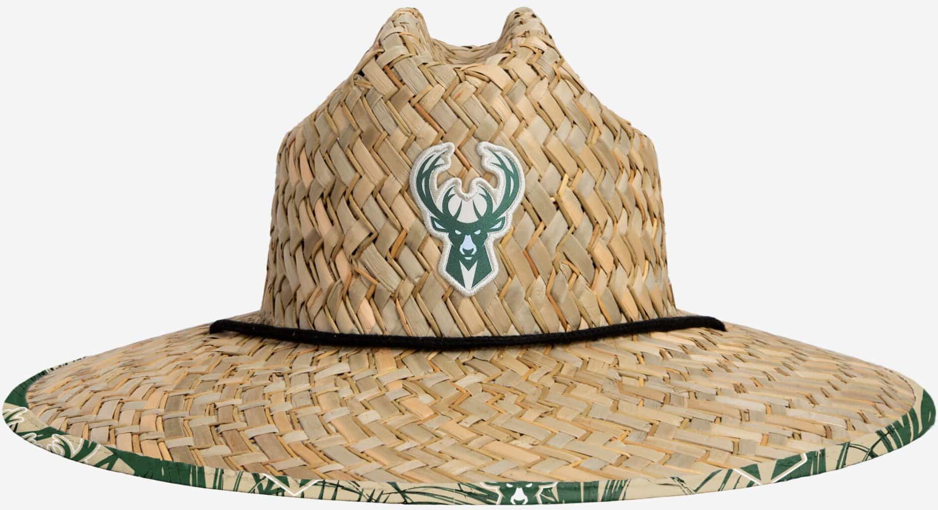 FOCO Milwaukee Bucks Floral Straw Hat - Unisex