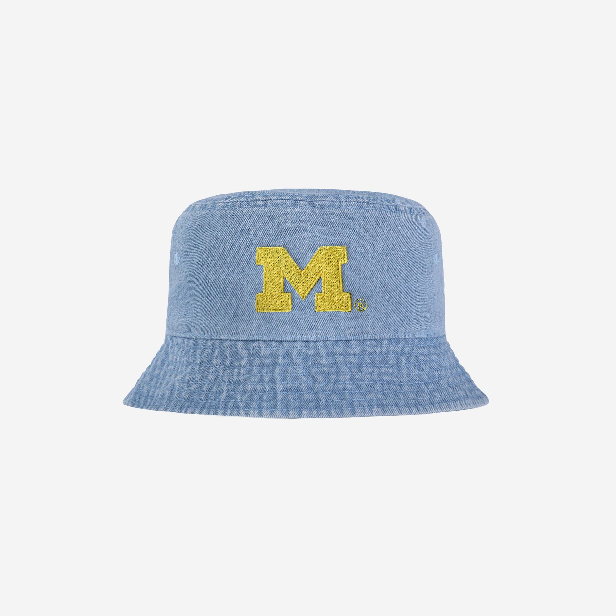 FOCO Michigan Wolverines Denim Bucket Hat - Unisex