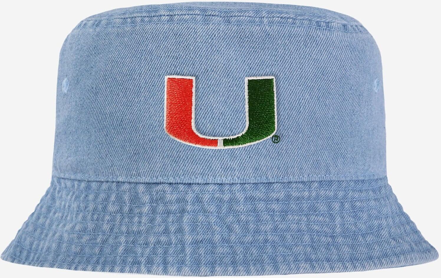 FOCO Miami Hurricanes Denim Bucket Hat - Unisex