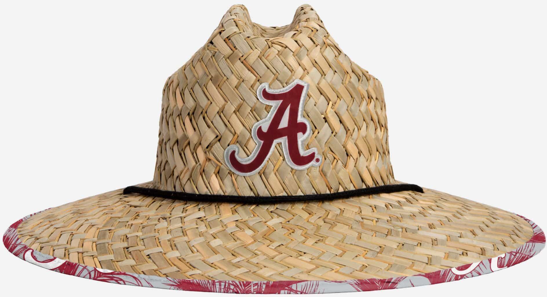 FOCO Alabama Crimson Tide Floral Straw Hat - Unisex