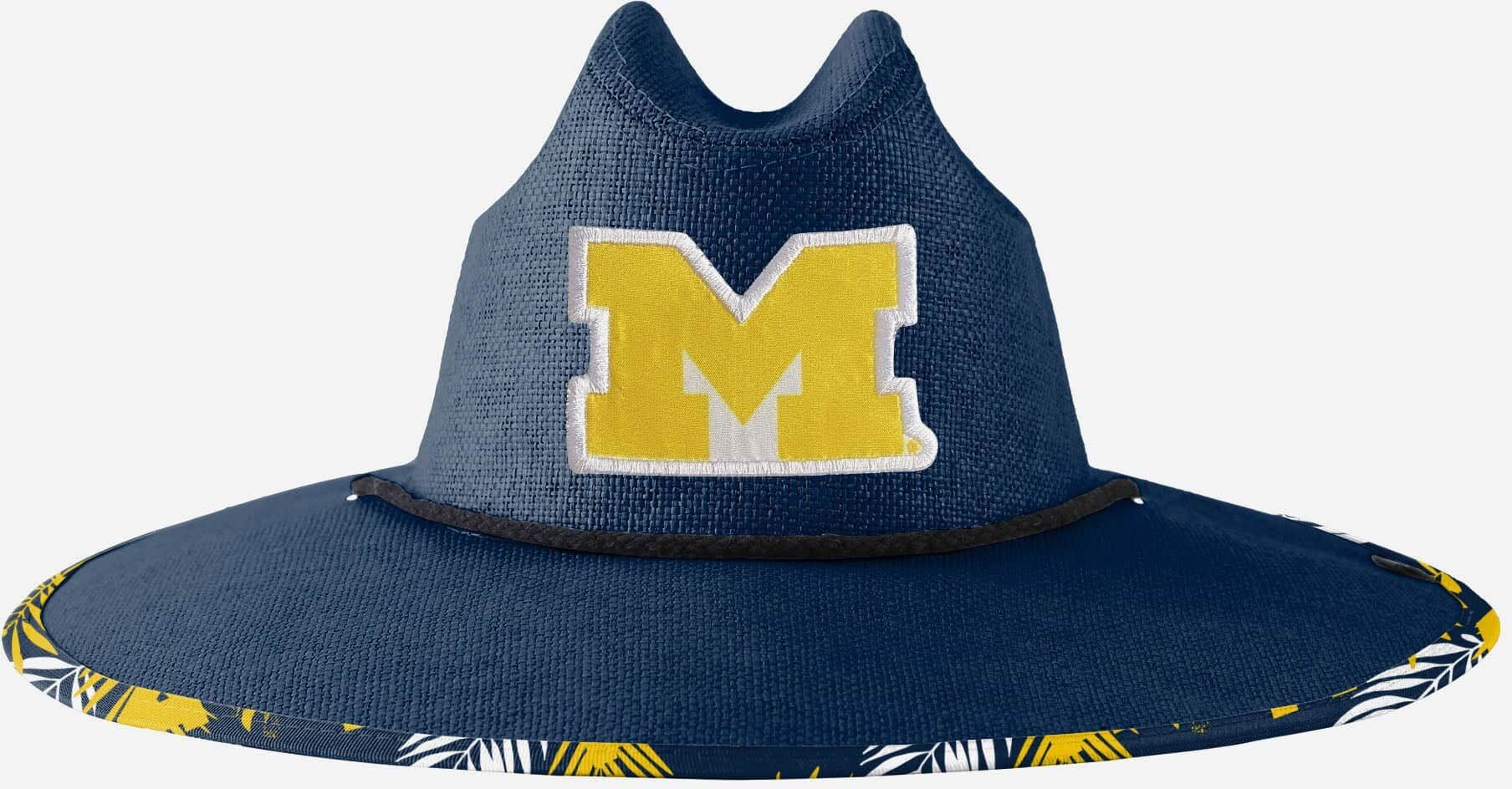 FOCO Michigan Wolverines Team Color Straw Hat - Unisex