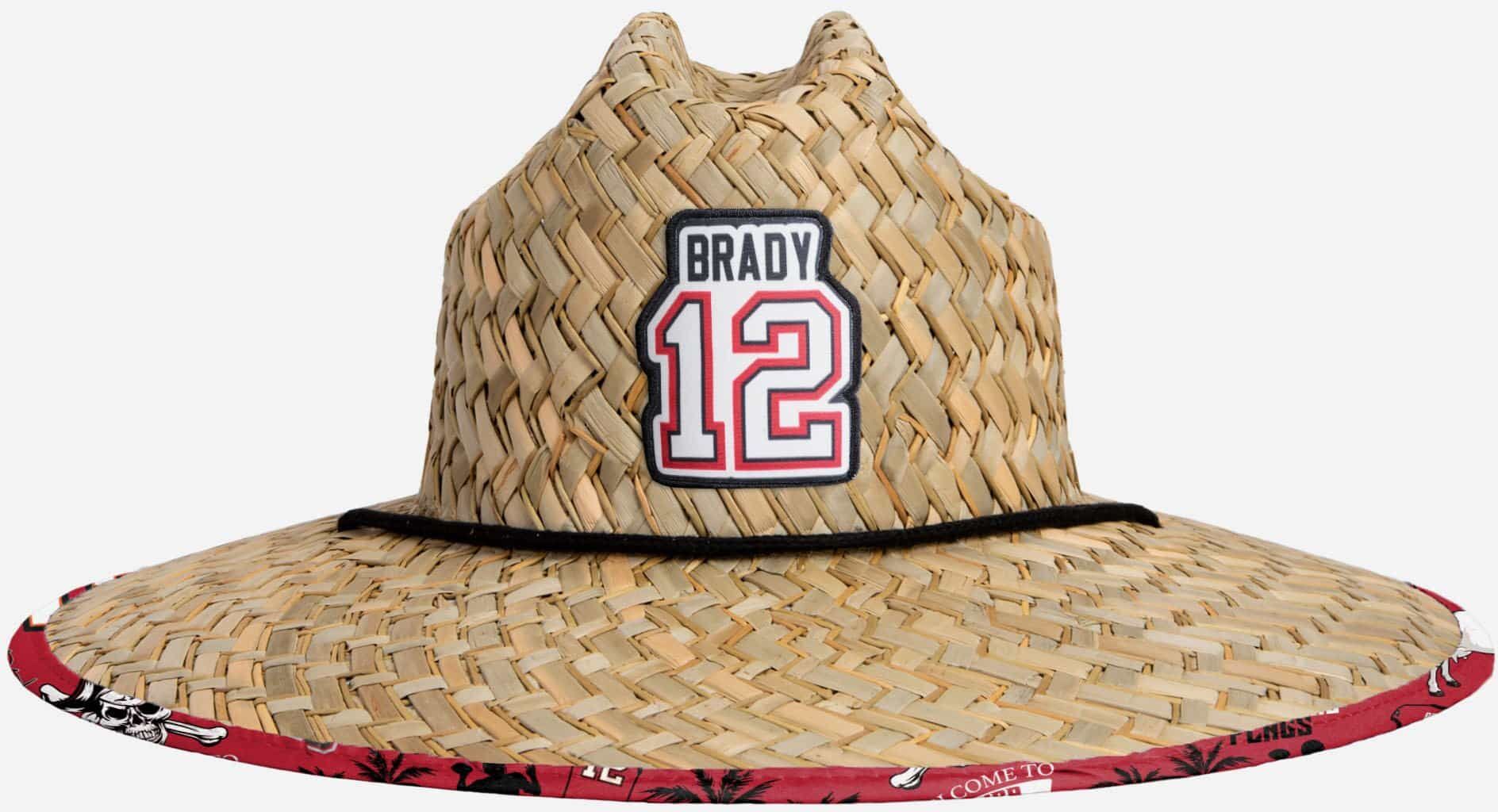 FOCO Tom Brady Tampa Bay Buccaneers Floral Straw Hat - Men