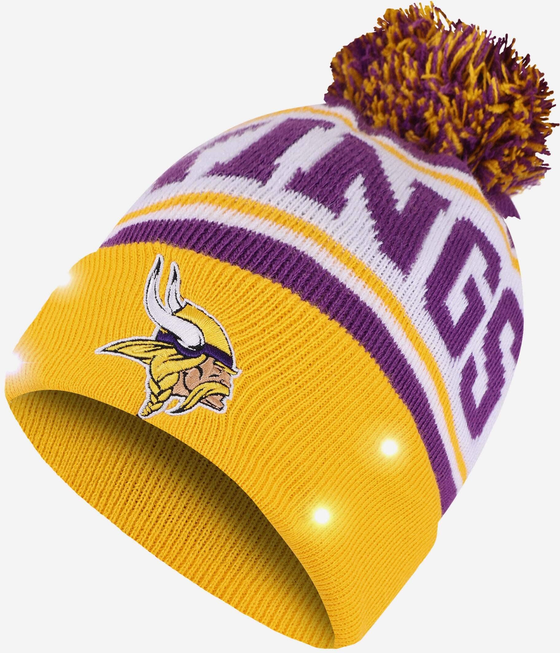 FOCO Minnesota Vikings Snow Stealer Light Up Beanie - Men