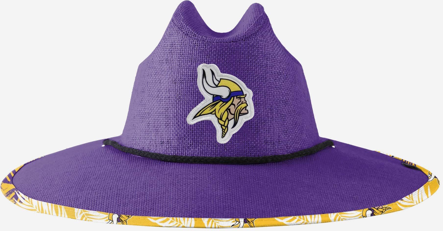 FOCO Minnesota Vikings Team Color Straw Hat - Unisex