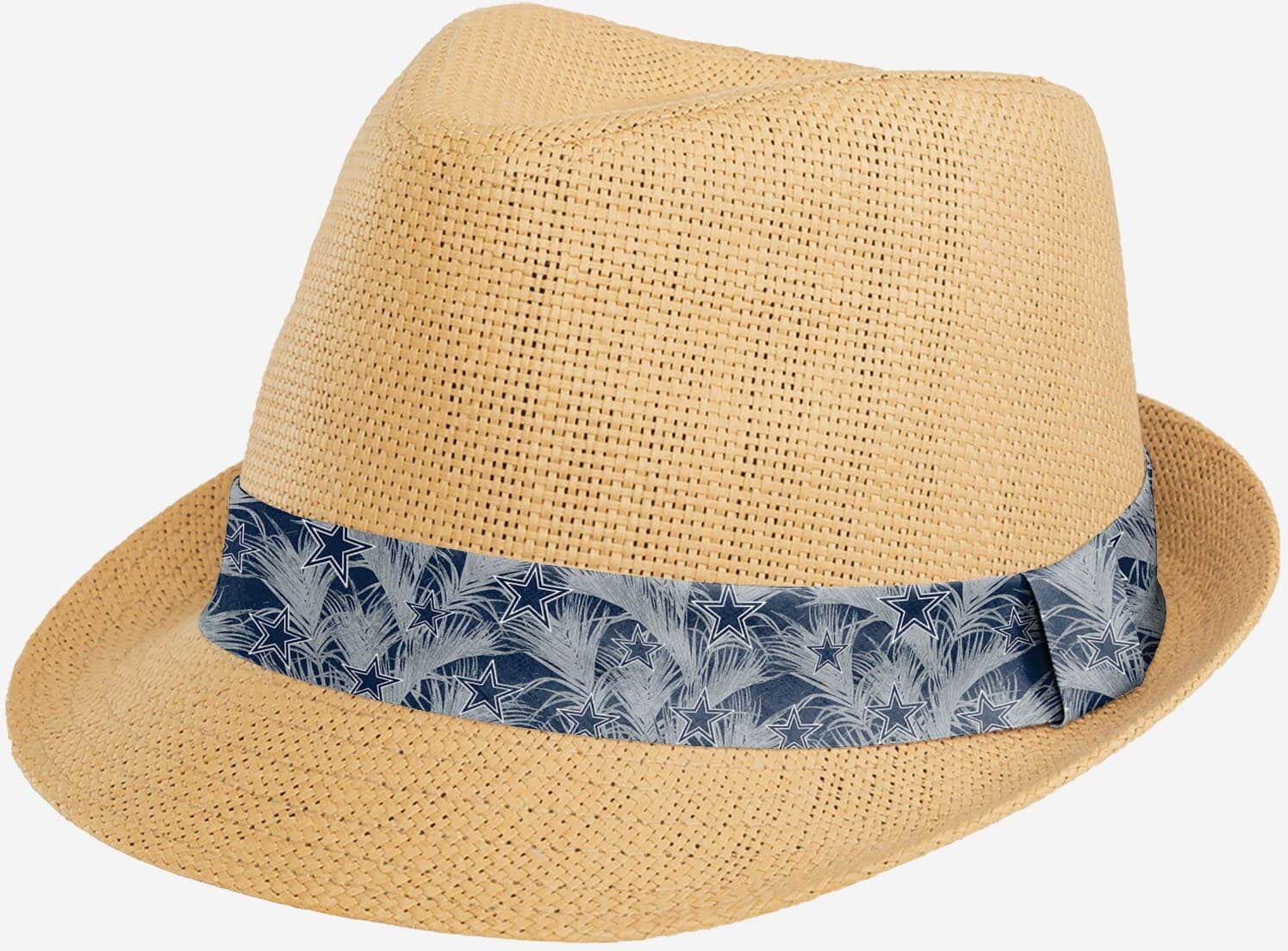 FOCO Dallas Cowboys Trilby Straw Hat - Men