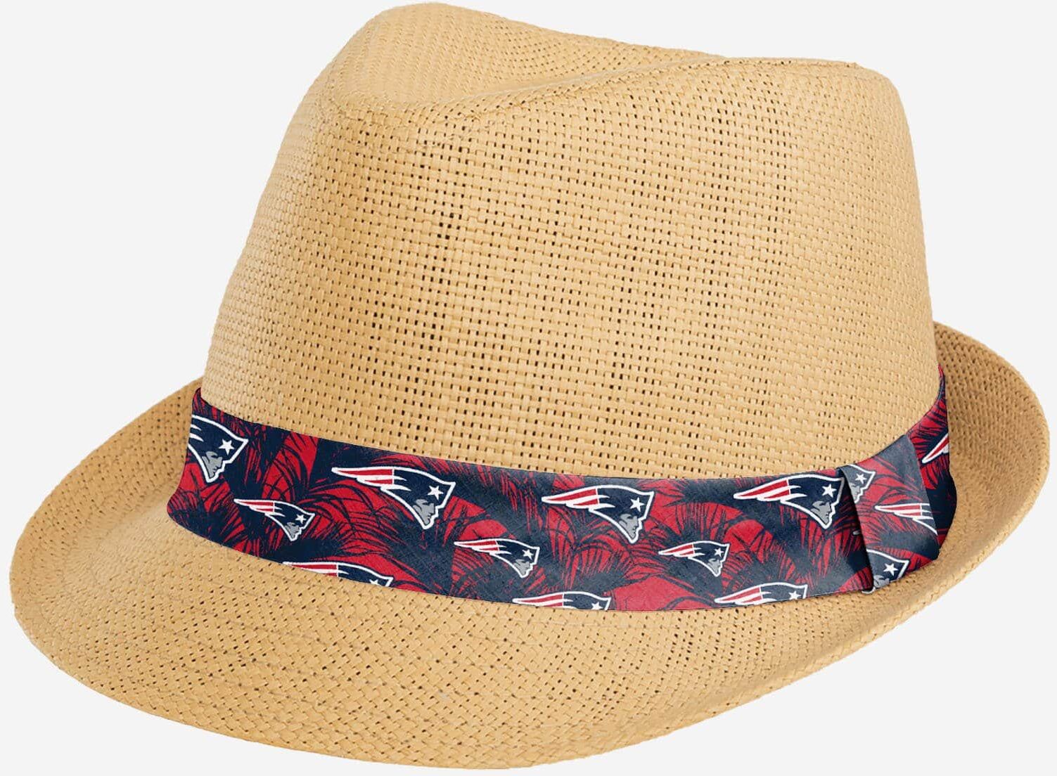 FOCO New England Patriots Trilby Straw Hat - Men