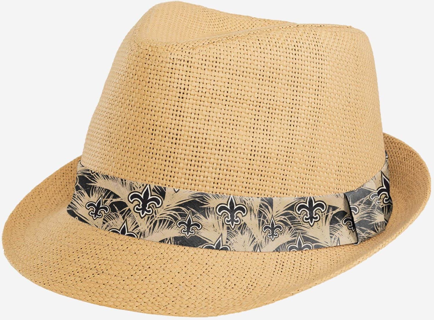 FOCO New Orleans Saints Trilby Straw Hat - Men