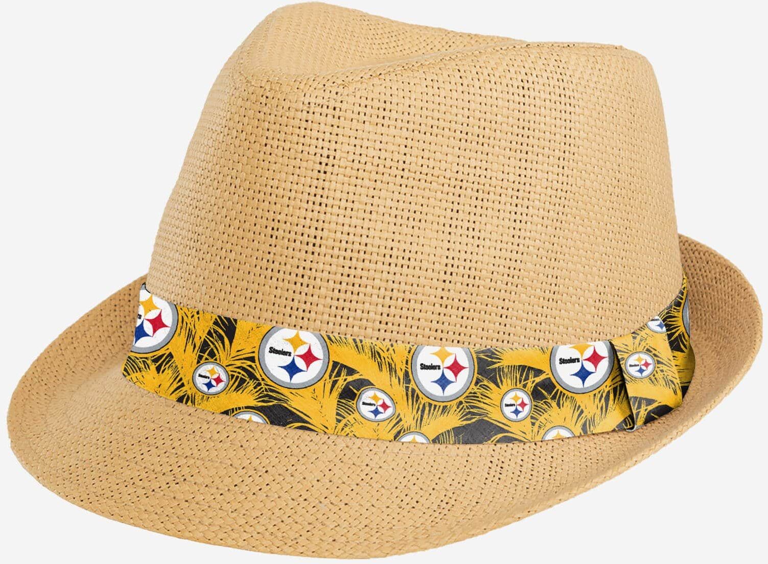 FOCO Pittsburgh Steelers Trilby Straw Hat - Men