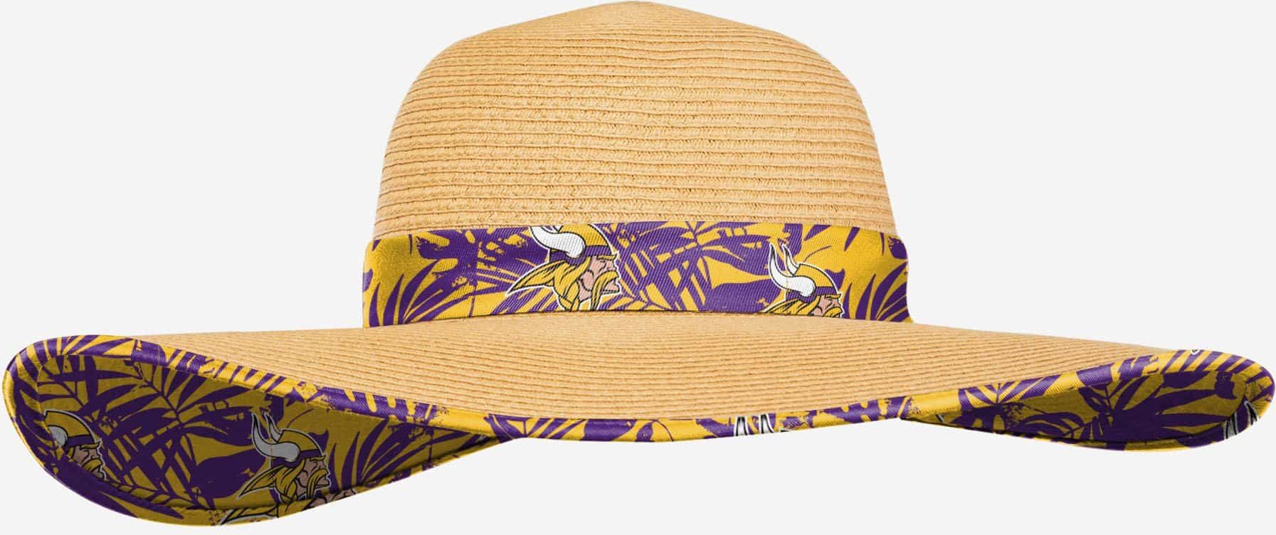 FOCO Minnesota Vikings Womens Floral Straw Hat - Women