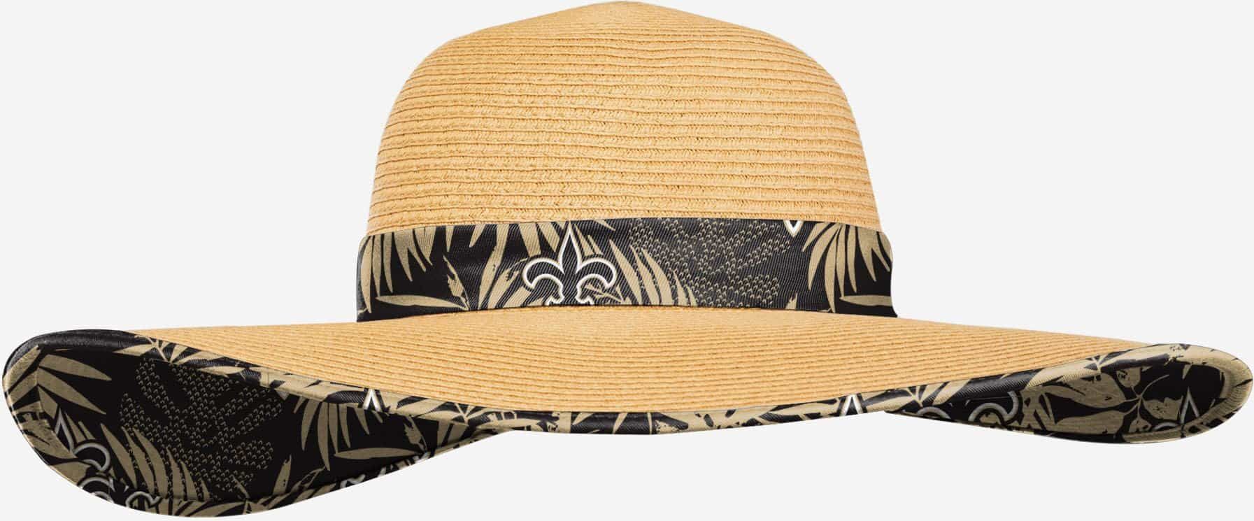 FOCO New Orleans Saints Womens Floral Straw Hat - Women