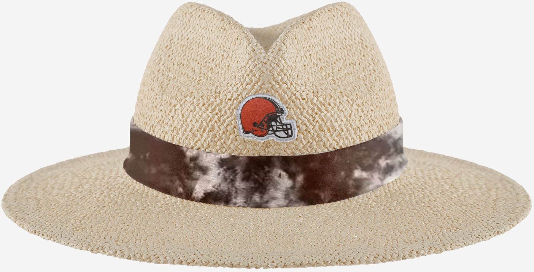 FOCO Cleveland Browns Womens Tie-Dye Ribbon Straw Hat - Women